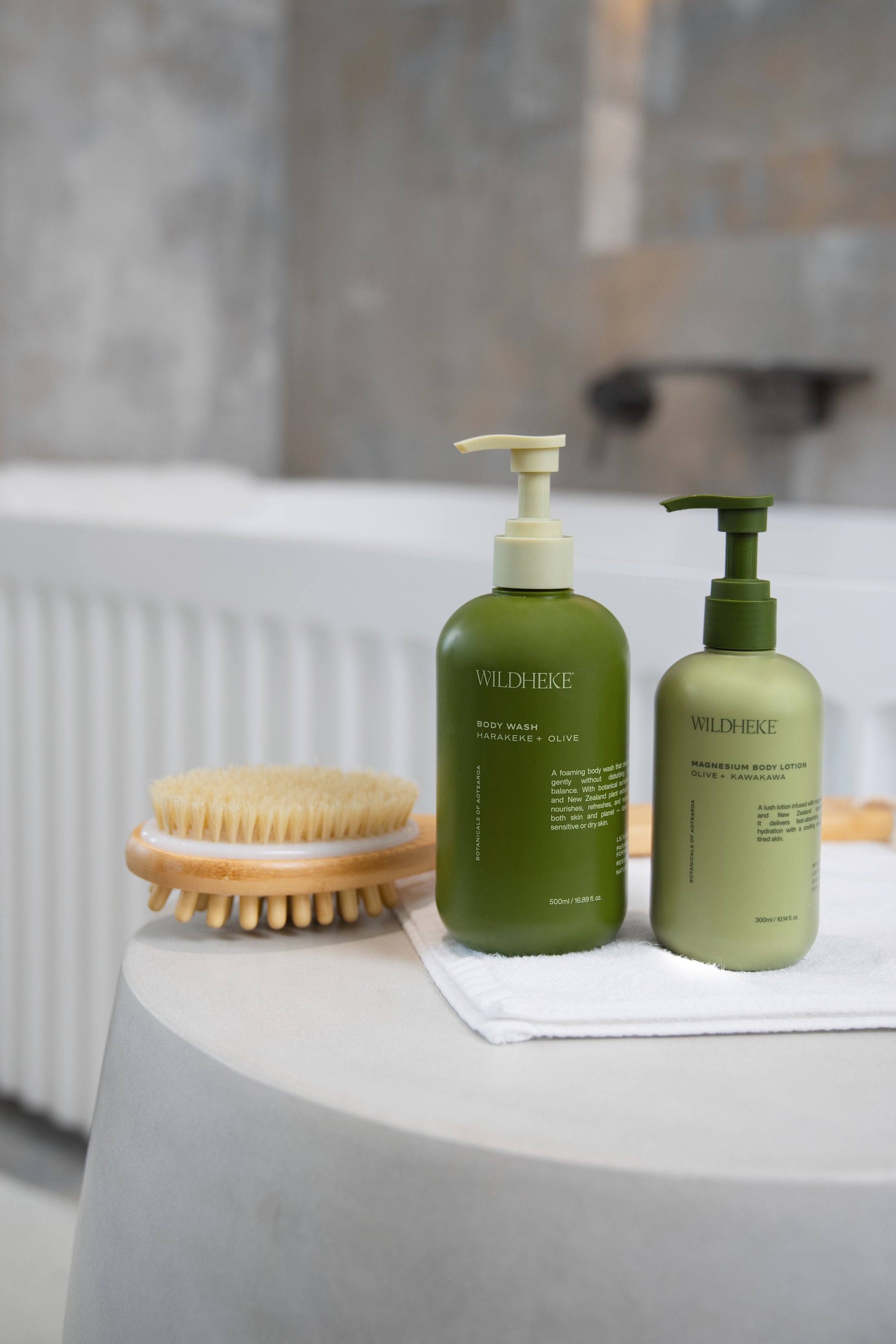Wildheke Body Care Set with plant-based body wash and magnesium body lotion