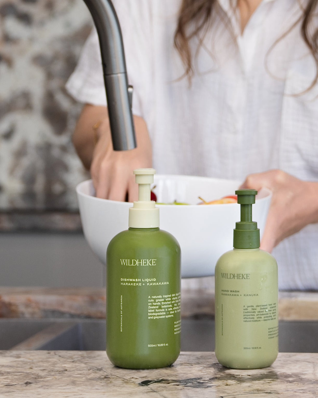 Wildheke dishwash liquid and hand wash in an everyday kitchen care routine
