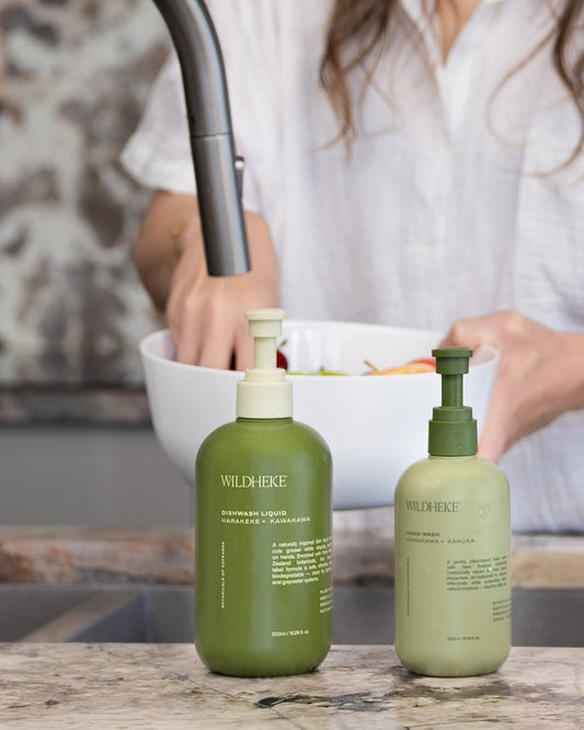 Wildheke dishwash liquid and hand wash in an everyday kitchen care routine